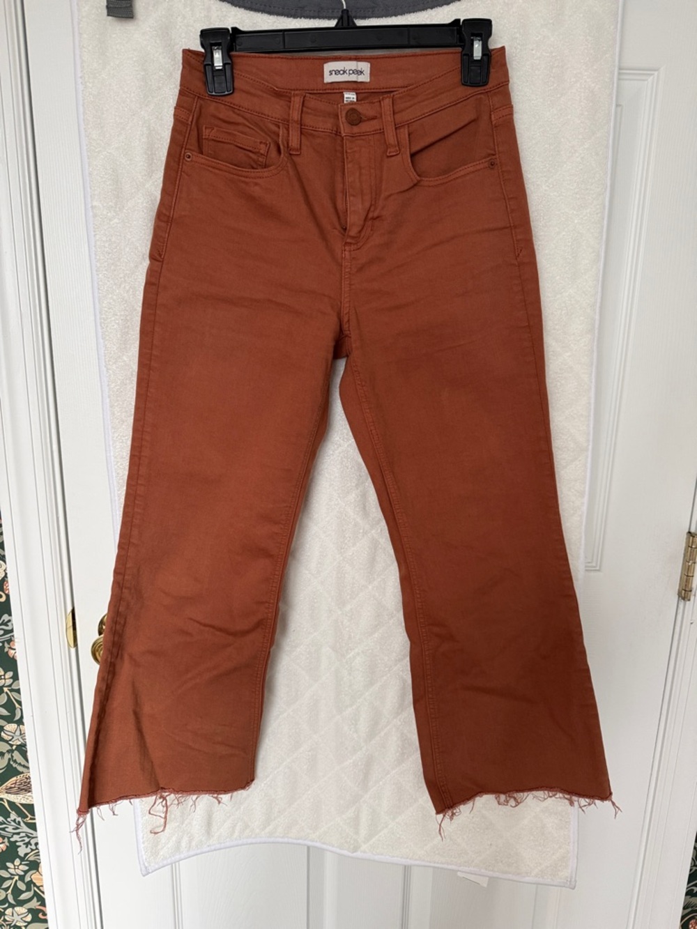 Camel Colored Flare Ankle Jean